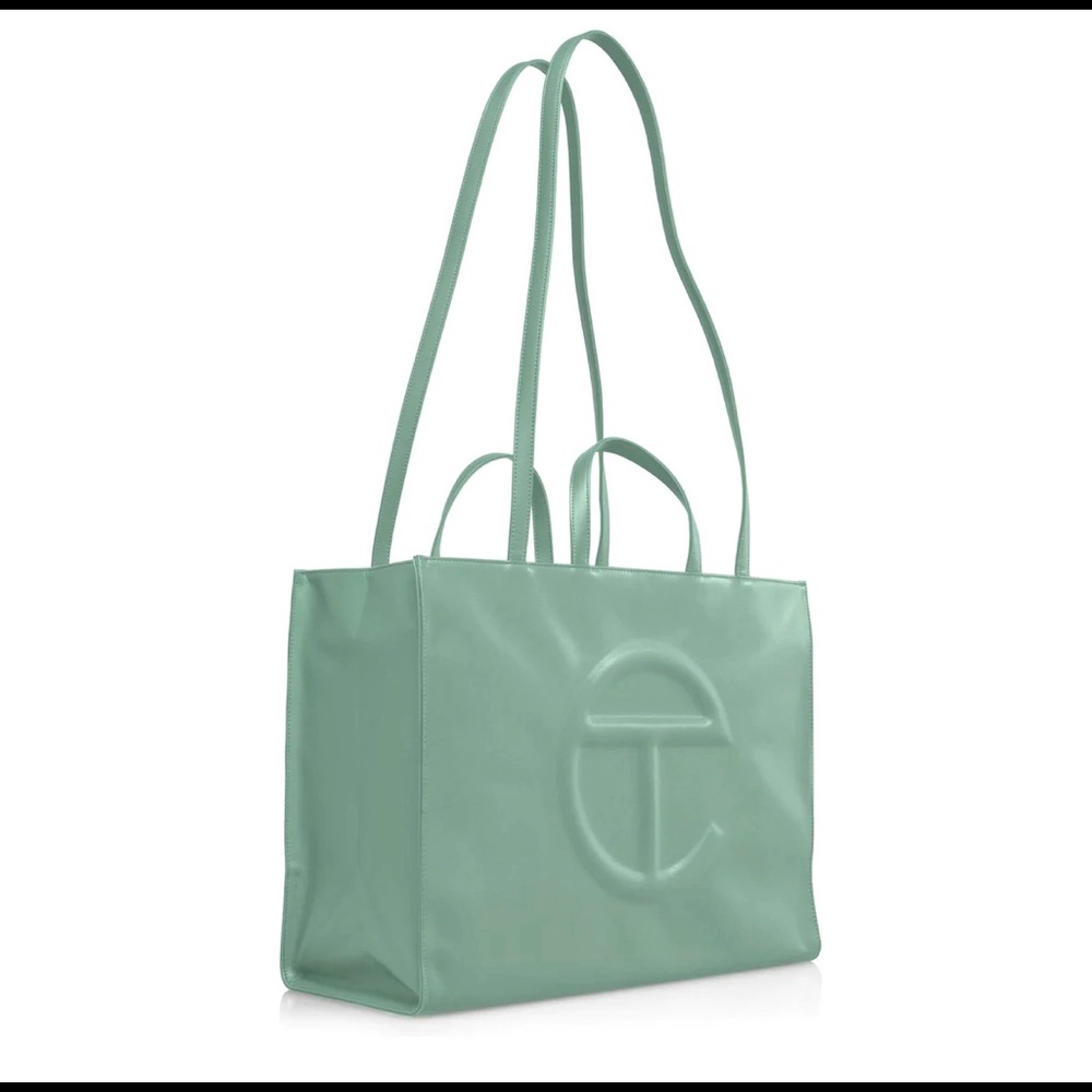 Large Sage Shopping Bag